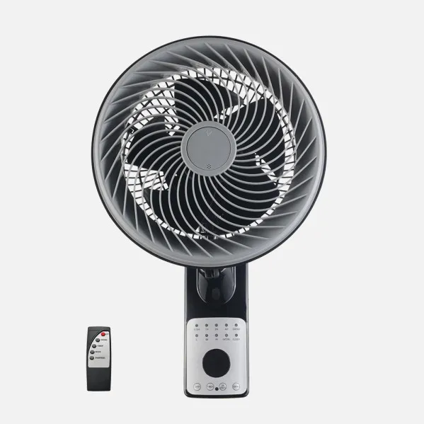 Ventilador Pared Aestus 75w Negro/gris 3vel 5asp C/remoto Alta Velocidad Fijo y Rotatorio Orientable 45,5x27x34cm