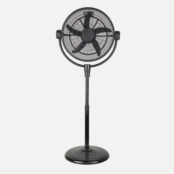 Fan Foot 3x1 Aifos Black 3vel 90w 5sails  manual Rotation Suelo/wall/table lamp Adjustable Regx61x61cm