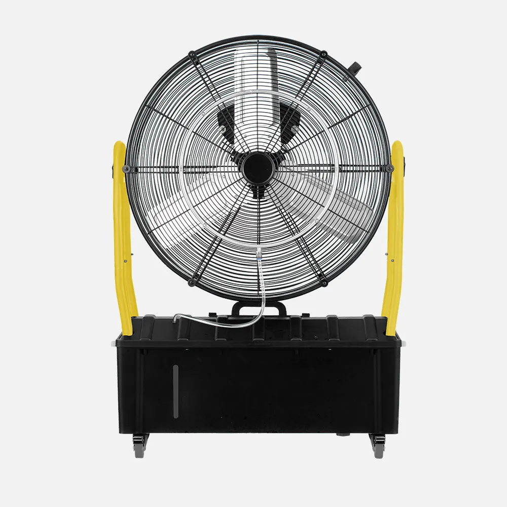 Ventilador Nebulizador Industrial Excalibur 300w Negro/amarillo 3aspas 3vel. 65d Tanque Agua 25l C/ruedas 101x71x30cm