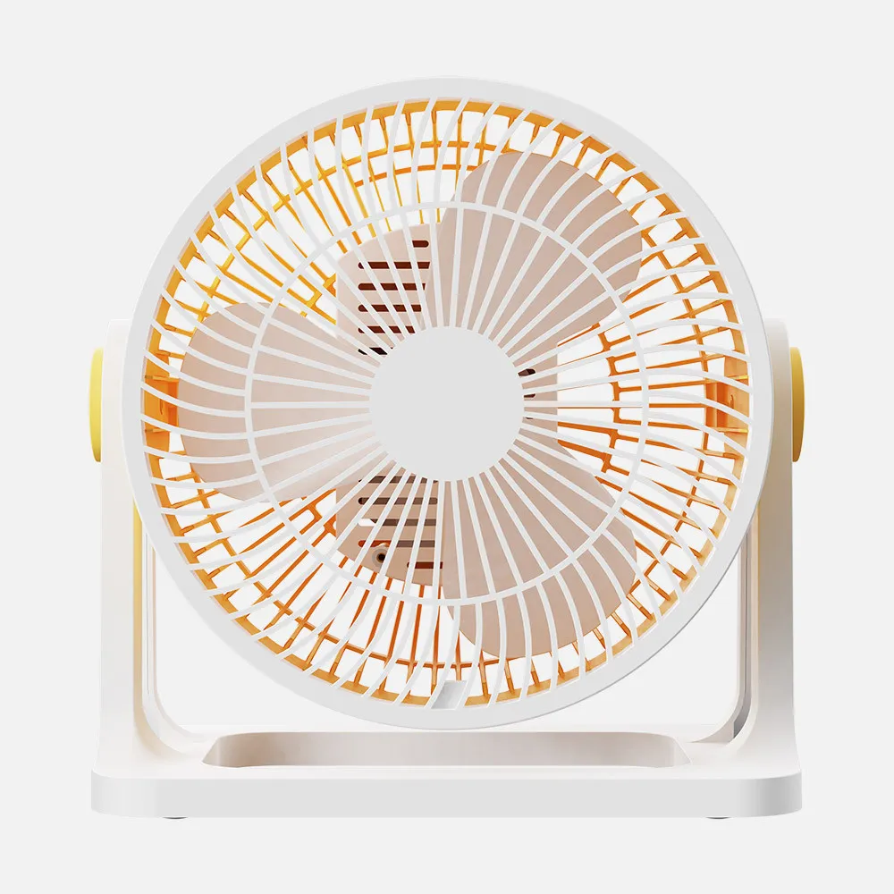 Ventilador Sobremesa Funchal Amarillo 32w  3aspas 3vel  Orientable 24x25x15,5cm 