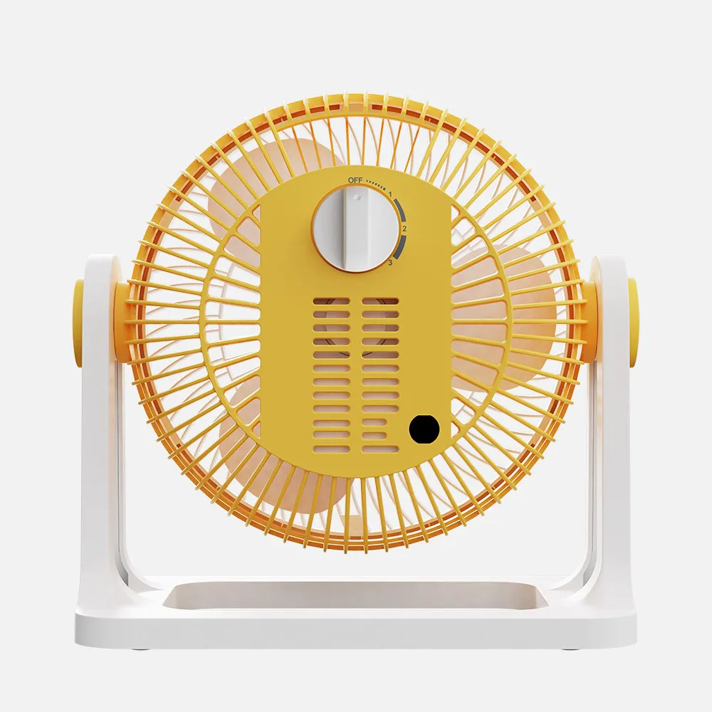 Ventilador Sobremesa Funchal Amarillo 32w  3aspas 3vel  Orientable 24x25x15,5cm 