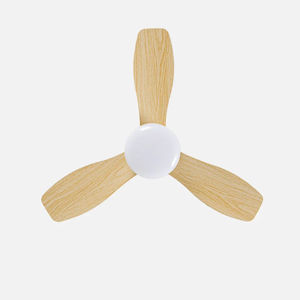 Ventilador Dc Cain 15w 1800lm Blanco/haya 3aspas 62d 300 0k-4200k-6500k Regulable Intensidad+Remoto+temporizador+memoria