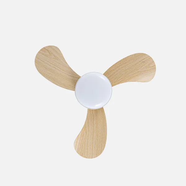 Ventilador Dc Enoc 15w 1800lm Blanco/haya 3aspas 58d 3000k-4200k-6500k Regulable Intensidad+ Remoto+temporizador+memoria