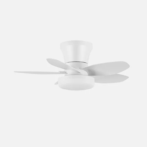 Fan Dc Haran 15w 1800lm White 5asp 62d 3000 K-4200k-6500k Dimmable Remote+Intensity+timer+memory