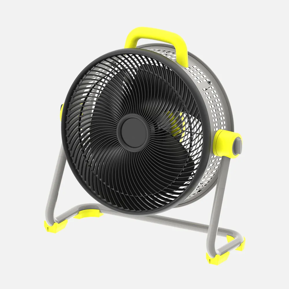Ventilador Industrial Corintio 100w Amarillo/negro 50,5d  3aspas 3vel Orientable 62x63x25cm