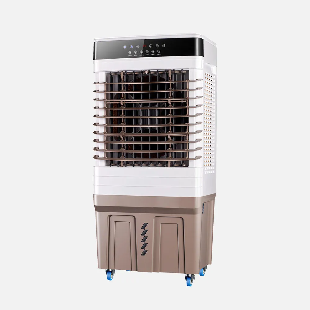 Climatizador Ind.langreo Blanco/marron 150w 50l C/remoto 3vel. Humidificador Oscilante  Temporizador Tactil 114x52x39cm