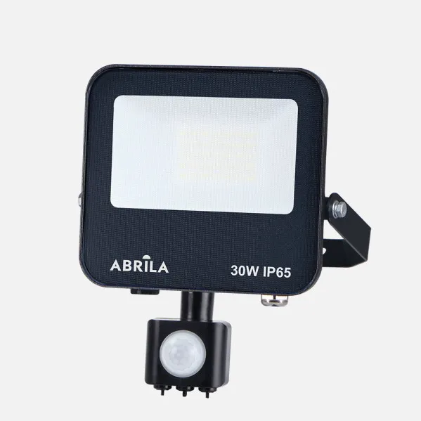Floodlight C/sensor Boiro 30w 6500k Neg 3000l Led   Smd Ip65 Adjustable 19,5x15,5x6cm