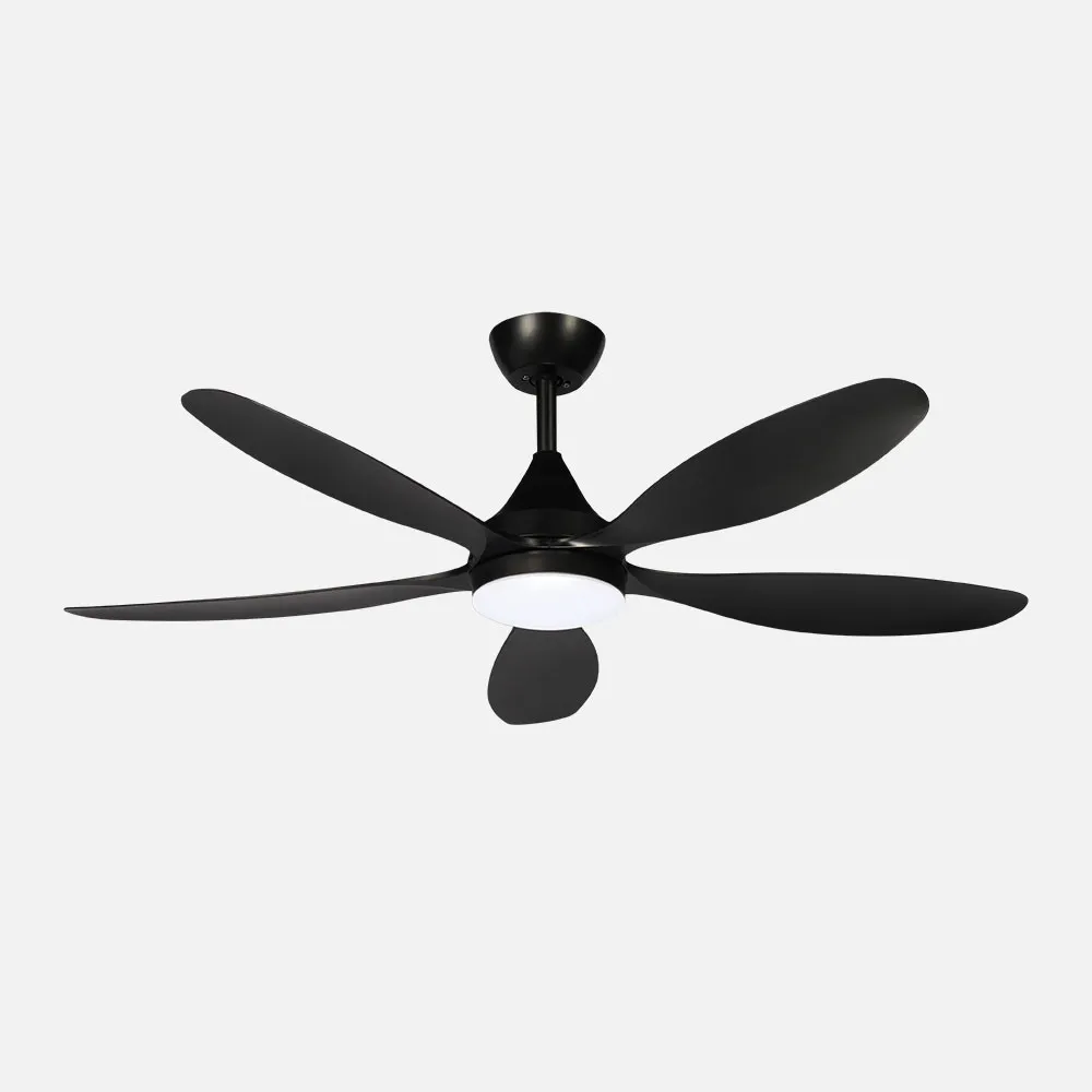 262391509 - Ventilador Dc Tobarra 18w Negro 5aspas 6vel.132d  2250lm 3000-4500-6500k Remoto+memoria+temporizador