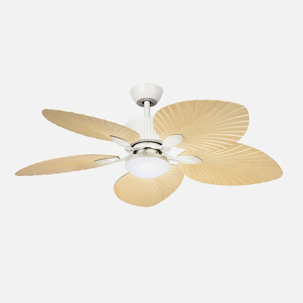 262791568 - Ventilador Dc Torcal 24w Blanco/haya 5aspas 6vel 130d Luz Opcional 2880lm 3000-4500-6500k Remoto+memoria+temporizador