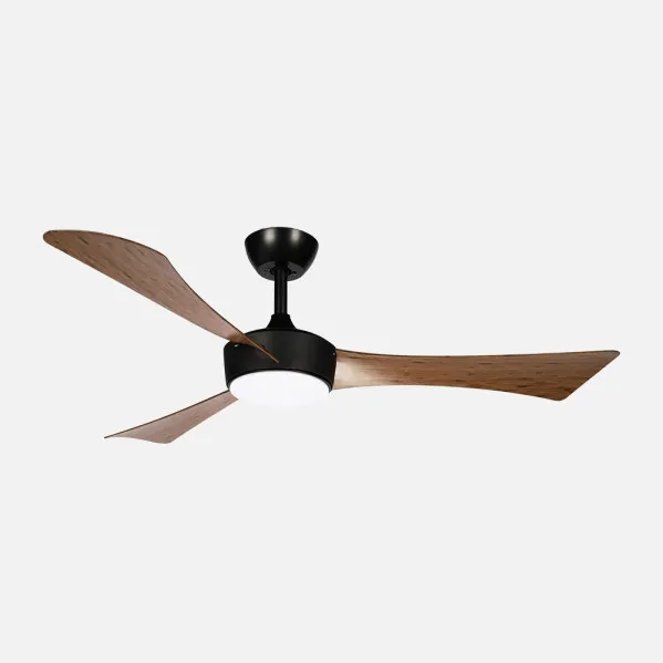 Ventilador Dc Tormos 18w Negro/roble 3aspas 6vel.132d 2250 Lm 3000-4500-6500k Remoto+memoria+temporizador