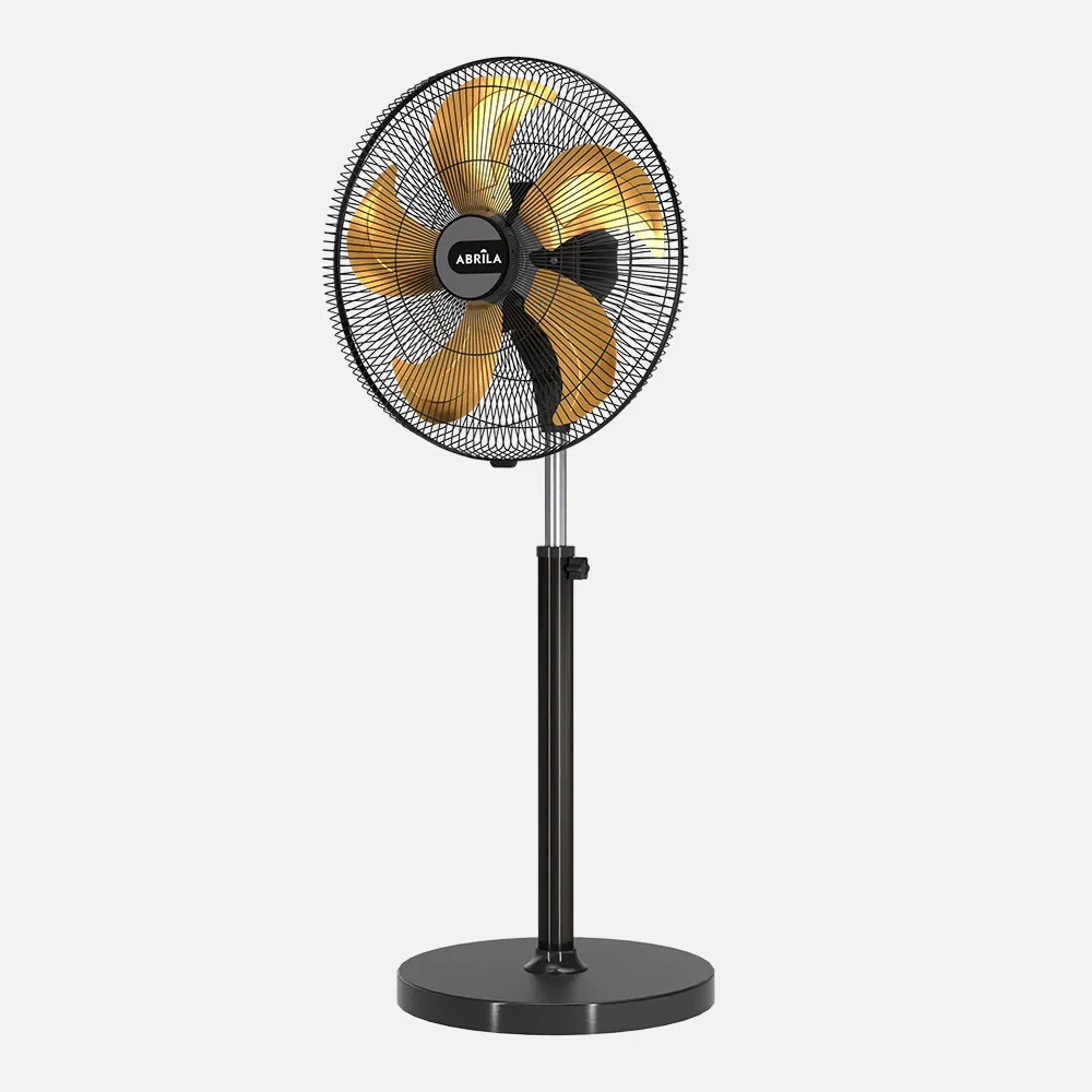 257241109 - Ventilador Industrial Crucero 209w Negro/oro 5vel 5aspas Fijo Y Rotatorio Alta Velocidad Regx60x60cm