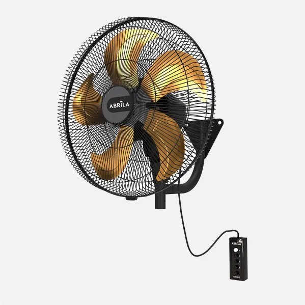 Fan Wall Velero 152w Black/gold 3vel 5sails 50d Remote,tall Fixed And Rotatory Speed 65x50x60cm