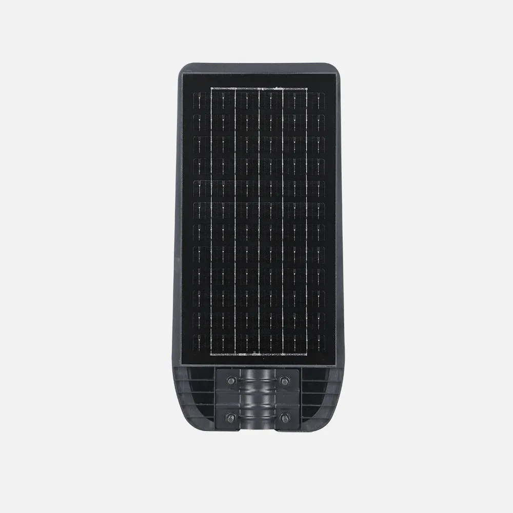 Farola Led Solar Bazan 200w 6500k Gris 2890lm Ip65 C/mando Y Sensor Movimiento Y Crepuscular 50x24x6cm