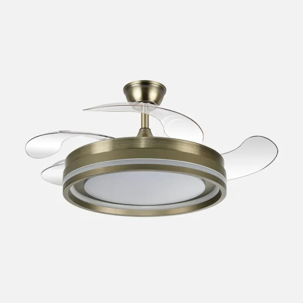 Fan Dc Cerrato Leather 59w 4blades Pull-out 107d 6980lm 6vel 3000k,4000k,6000k, Remote+dimmer+timer+memory