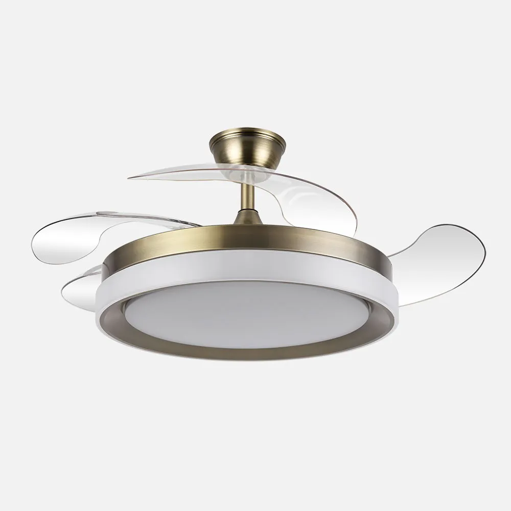 208491314 - Fan Dc Zenit Leather 59w 4sails Pull-out 107d 6980lm 6vel 3000k,4000k,6000k, Remote+reg.intens+timer+Memory