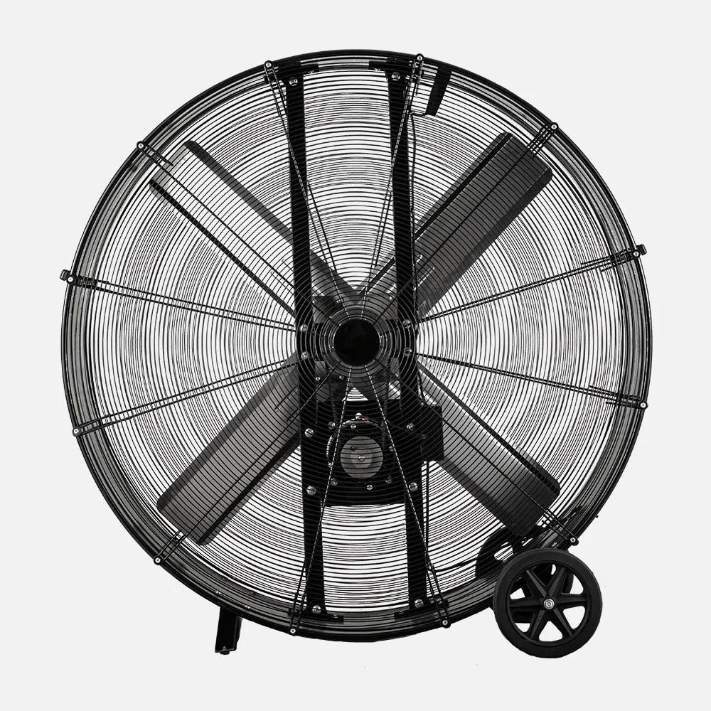 Ventilador Industrial Maximum 800w Negro 127d  2 Velocidades C/ruedas 129,5x127x46cm