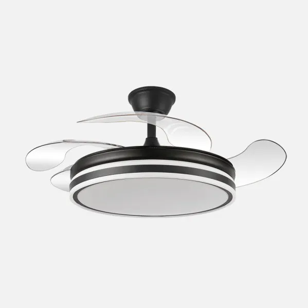 Ventilador Bayomo 59w 6980lm Negro 4 Aspas Desp. 34,5/42x50/107d.3 Color. Motor Dc..remoto+Reg.Intensidad