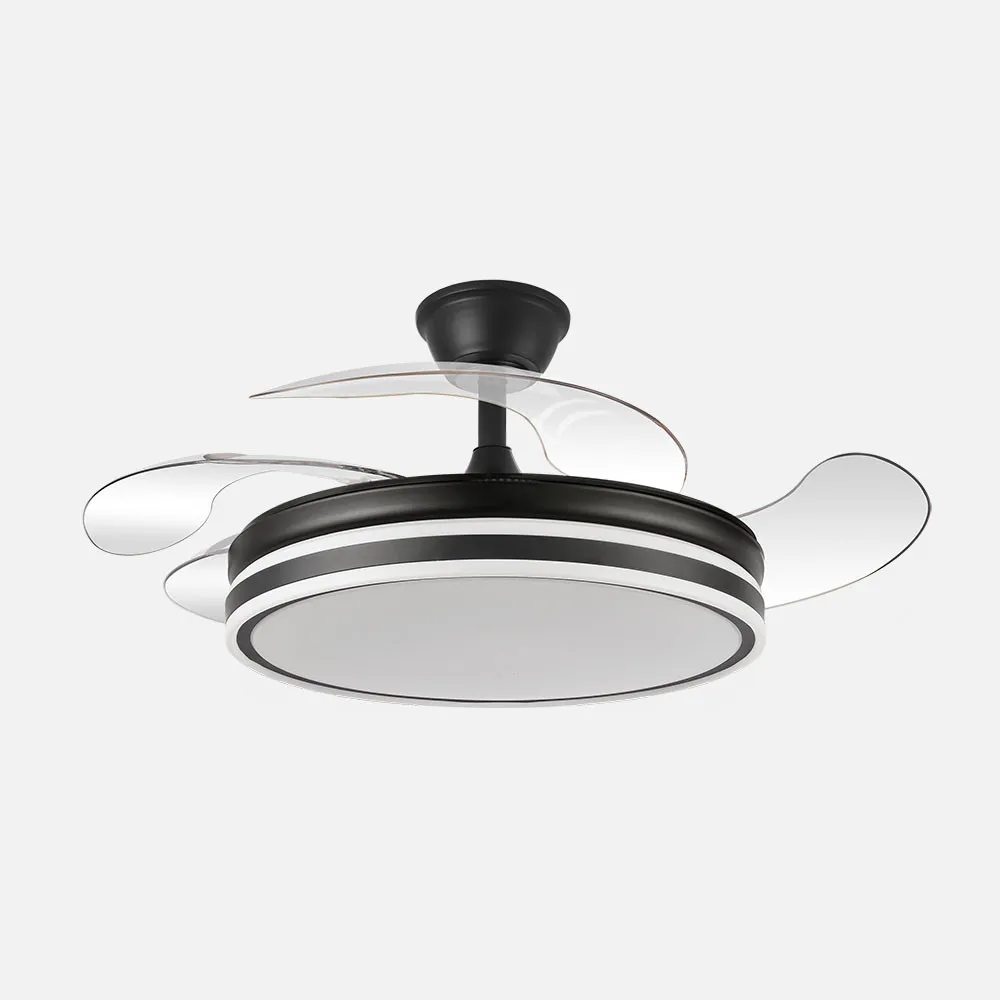 142591409 - Ventilador Bayomo 59w 6980lm Negro 4 Aspas Desp. 34,5/42x50/107d.3 Color. Motor Dc..remoto+Reg.Intensidad