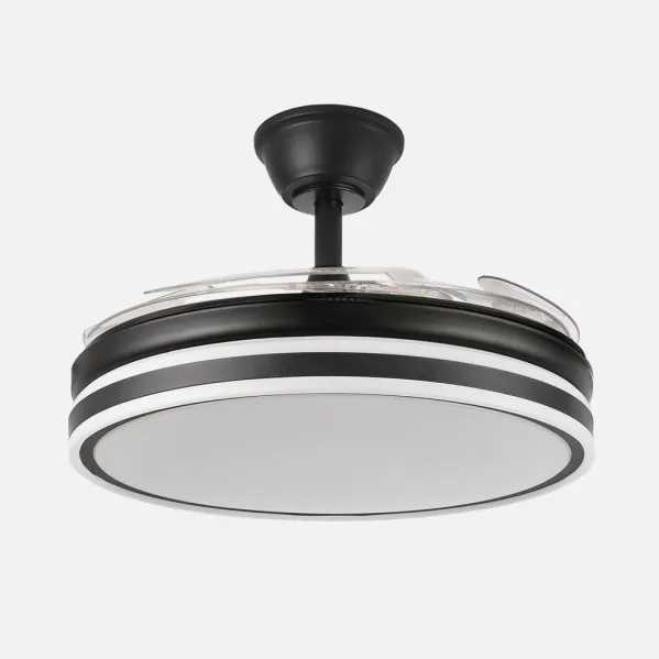 Ventilador Bayomo 59w 6980lm Negro 4 Aspas Desp. 34,5/42x50/107d.3 Color. Motor Dc..remoto+Reg.Intensidad