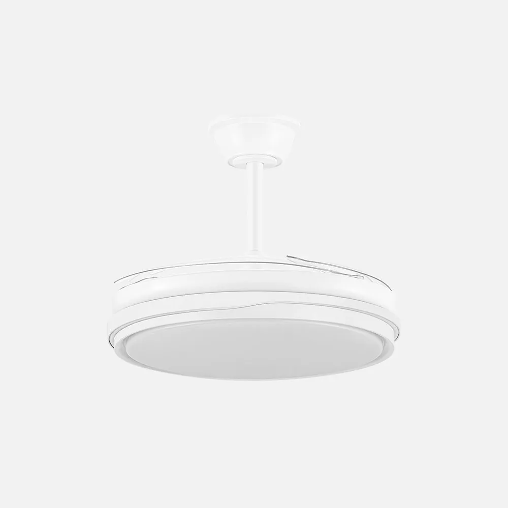 Ventilador Dc Tempano Blanco 59w 4aspas 106d 6980lm 6vel 3000k,4200k,6500k, Reg.intensidad+Remoto+temporizador+memoria 26