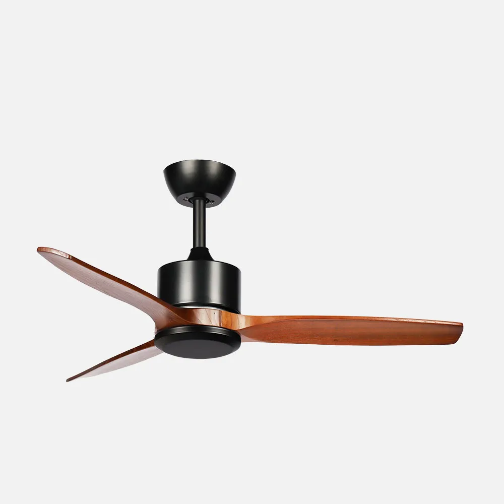 Ventilador Dc Montiel 18w Negro/roble 3aspas 6vel 106d Luz Opcional 2250lm 3000-4500-6500k Remoto+memoria+temporizador