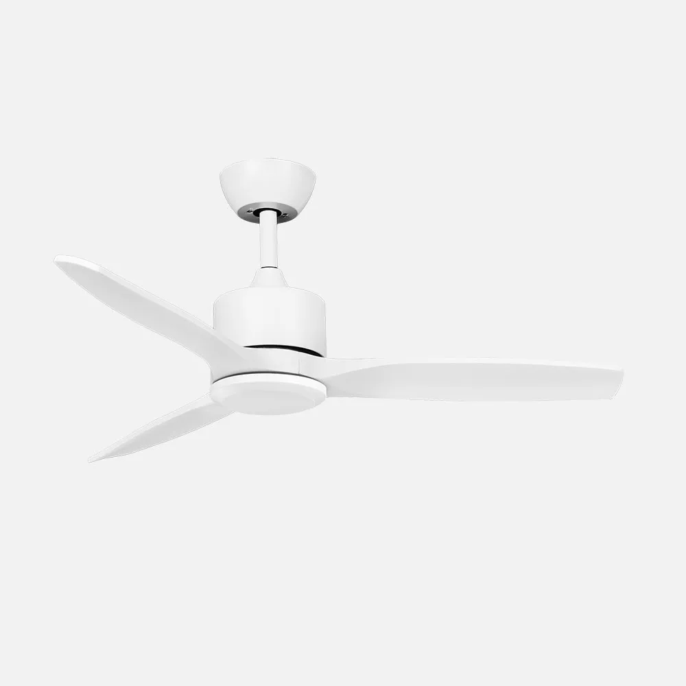 Ventilador Dc Montiel 18w Blanco 3aspas 6vel 106d Luz Opcional 2250lm 3000-4500-6500k Remoto+memoria+temporizador