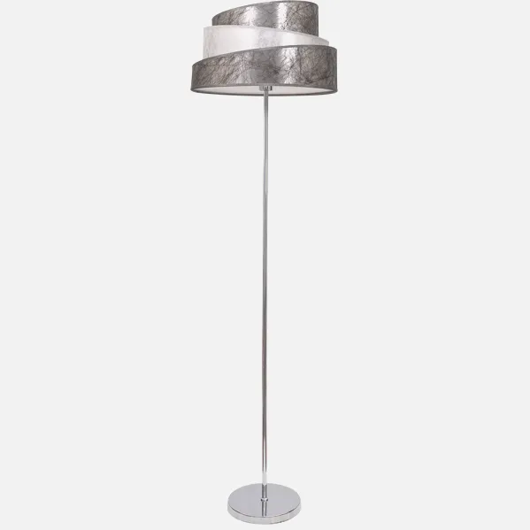 Pie Salon Colonia Cromo/plata-blanco 1xe27 153x40x40 Cm