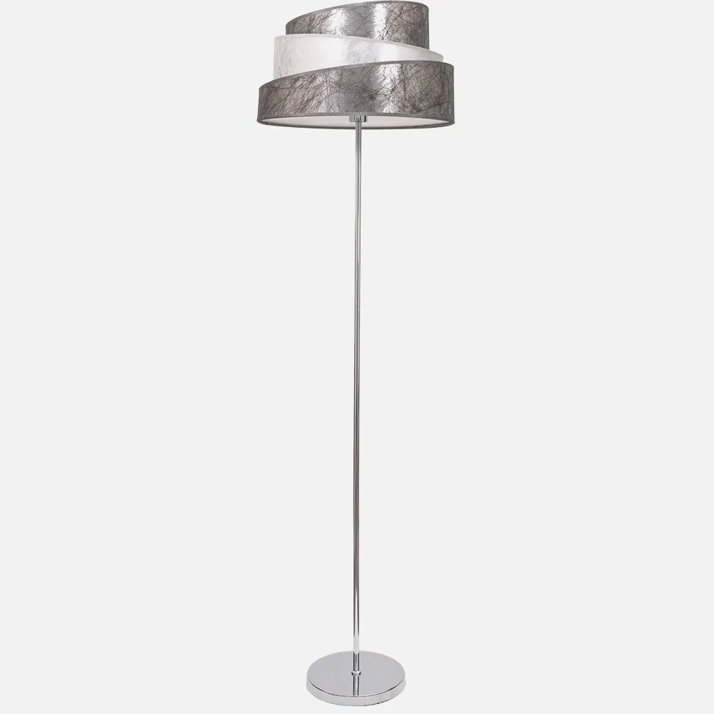 Pie Salon Colonia Cromo/plata-blanco 1xe27 153x40x40 Cm