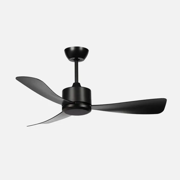 Ventilador Dc Yeste 18w Negro 3aspas 6vel 106d Luz Opcional 2250lm 3000-4500-6500k Remoto+memoria+temporizador