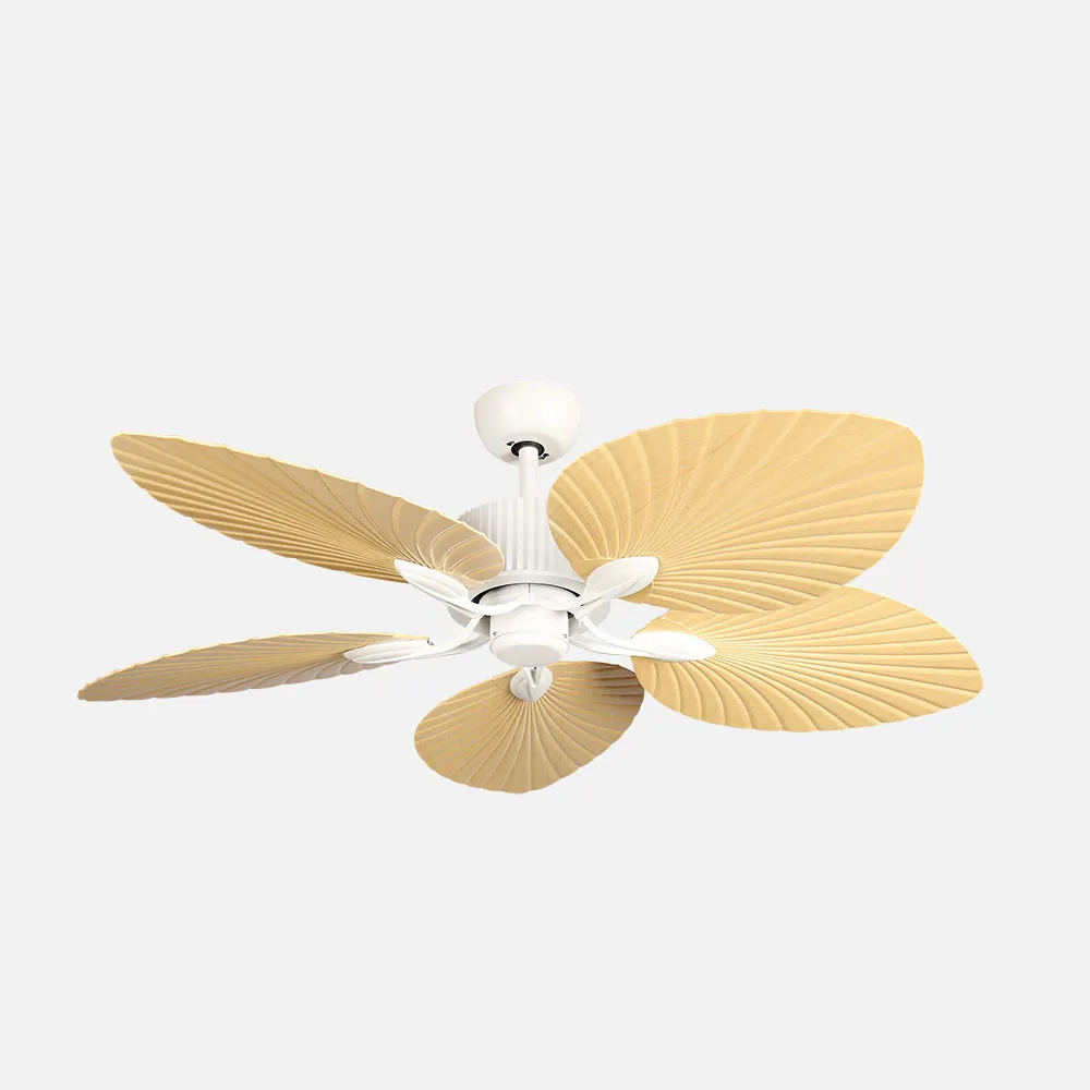 Ventilador Dc Torcal 24w Blanco/haya 5aspas 6vel 130d Luz Opcional 2880lm 3000-4500-6500k Remoto+memoria+temporizador