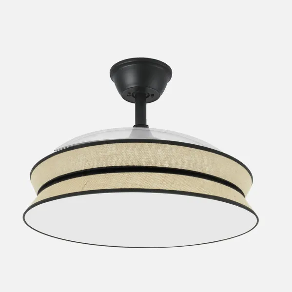 Ventilador Decor 72w Negro/natural Negro 108d 3asp  7200lm 3000-4000-6000k Remoto+memo+temp