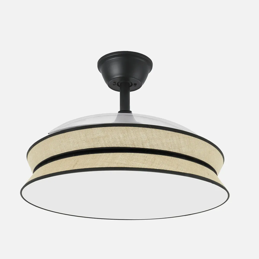 Ventilador Decor 72w Negro/natural Negro 108d 3asp  7200lm 3000-4000-6000k Remoto+memo+temp