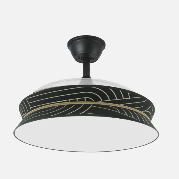 Ventilador Decor 72w Negro/negro Plata 108d 3asp  7200lm 3000-4000-6000k Remoto+memo+temp