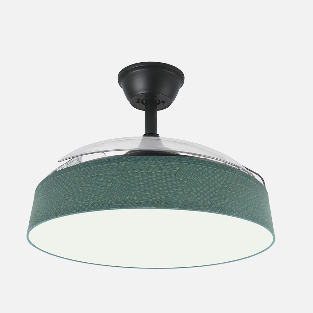 Ventilador Boga 72w Negro/verde 108d 3asp 7200lm 3000-4000-6000k Remoto+memo+tempo