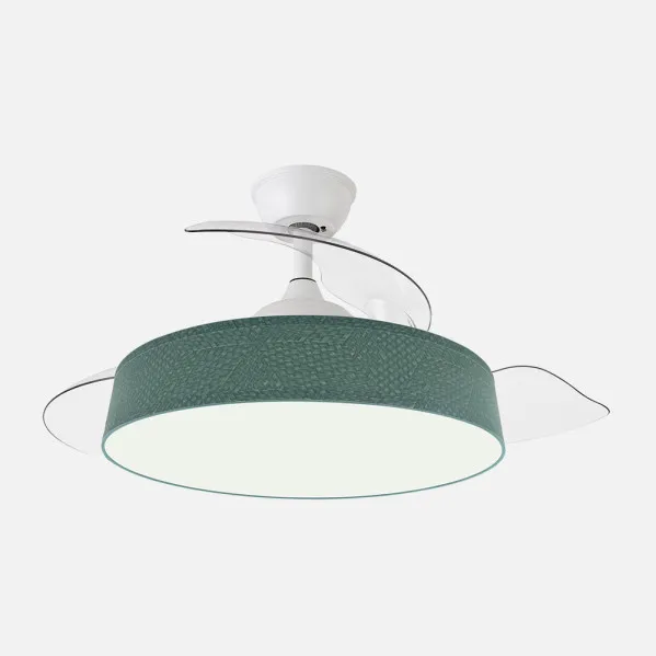 Ventilador Boga 72w Blanco/verde 108d 3asp 7200lm 3000-4000-6000k Remoto+memo+tempo