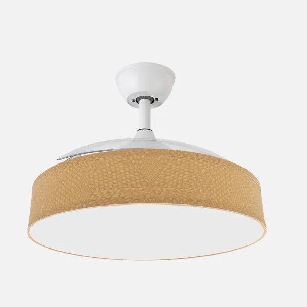 Ventilador Boga 72w Blanco/amarillo 108d 3asp   7200lm 000-4000-6000k Remoto+memo+tempo