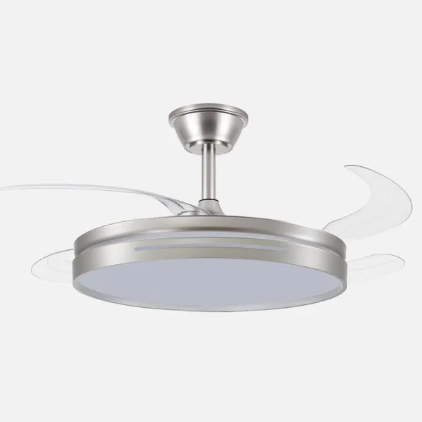 Fan Dc 59w Micenas Nickel 4asp.transp.106d 6speeds 6980lm 3Remote colours,reg.Intensity,memory And Timer 26