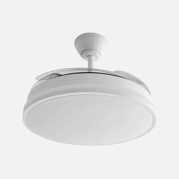 Ventilador Dc Guerrero 44w Blanco 4asp 107d 4900lm 3500-4000-6500k Remoto Y Temporizador