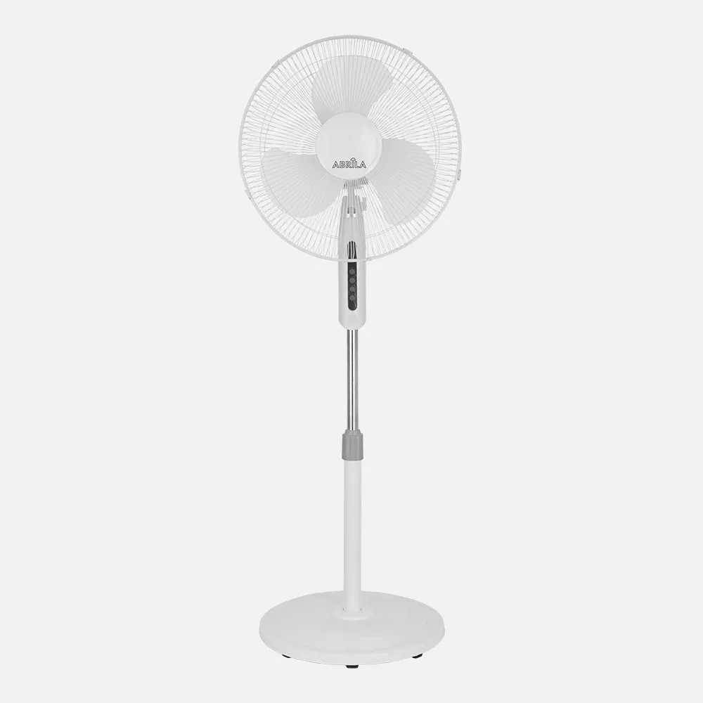 Ventilador De Pie Etesio Blanco 3 Velocides 40w Oscilante 3 Aspas blancas Regx43x40 Cm