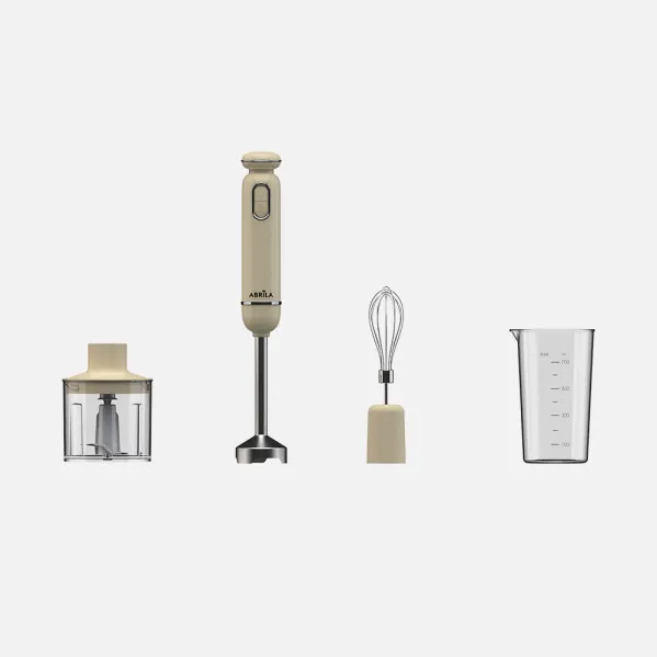 Batidora De Mano Kent 600w Beis 2vel+turbo Cuchilla Ac.inox.c/vaso+picadora+batidor Desmontable 40x6,6x6,6cm