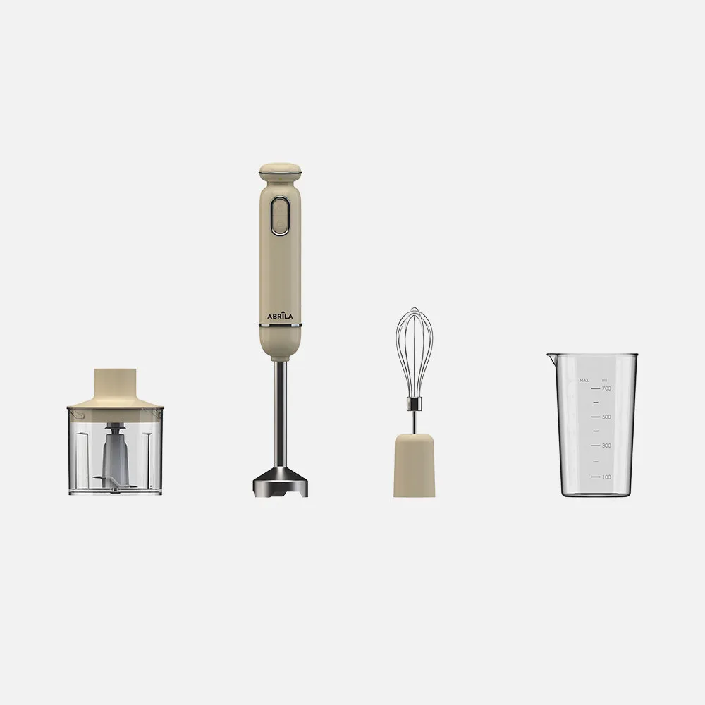 Batidora De Mano Kent 600w Beis 2vel+turbo Cuchi  Ac.inox.c/vaso+picad.+batidor Desmontab.