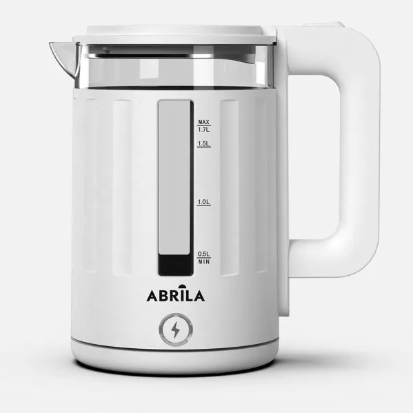 Hervidor De Agua Elec.surinam Blanco 1,7l 2200w Base Giratoria Tacto Frio,apgado Automatico seguridad 25x23,5x15cm
