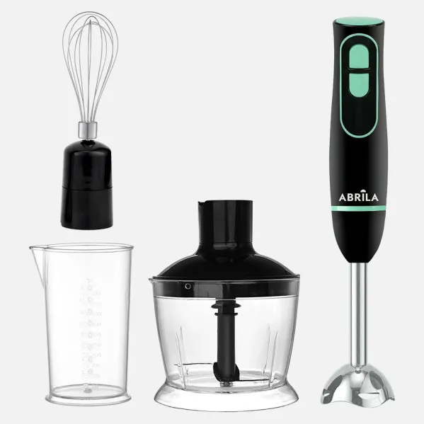 Batidora De Mano Enigma 1000w Dc Nero/verde 2vel Brazo Ac .inox.desm.y Ergon.c/vaso+picad+batidor 36x6,5x6,5cm