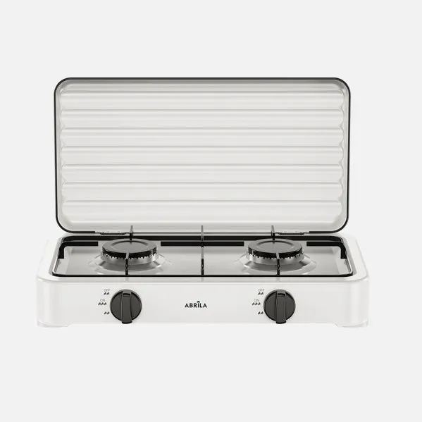 Cocina A Gas Butano Foster Blanca 4400w 2quemador Solo Exterior,tapa Protecc.reg.int.6,5x46,5x26cm