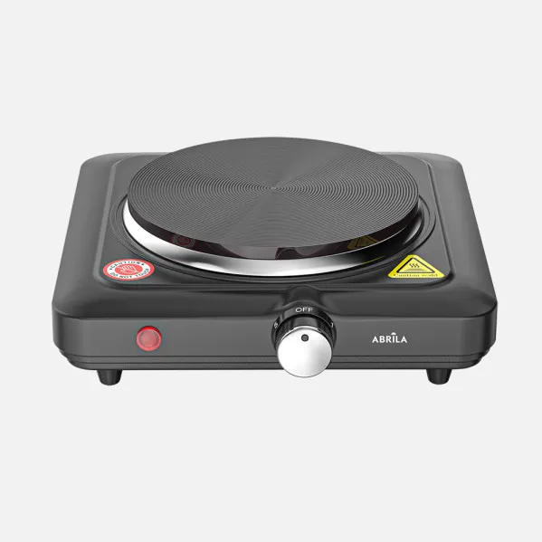 Cocina Electrica Lucky Negro 1000w 1placa Termostato Regulable Antideslizante luz Indi.7x22x25cm