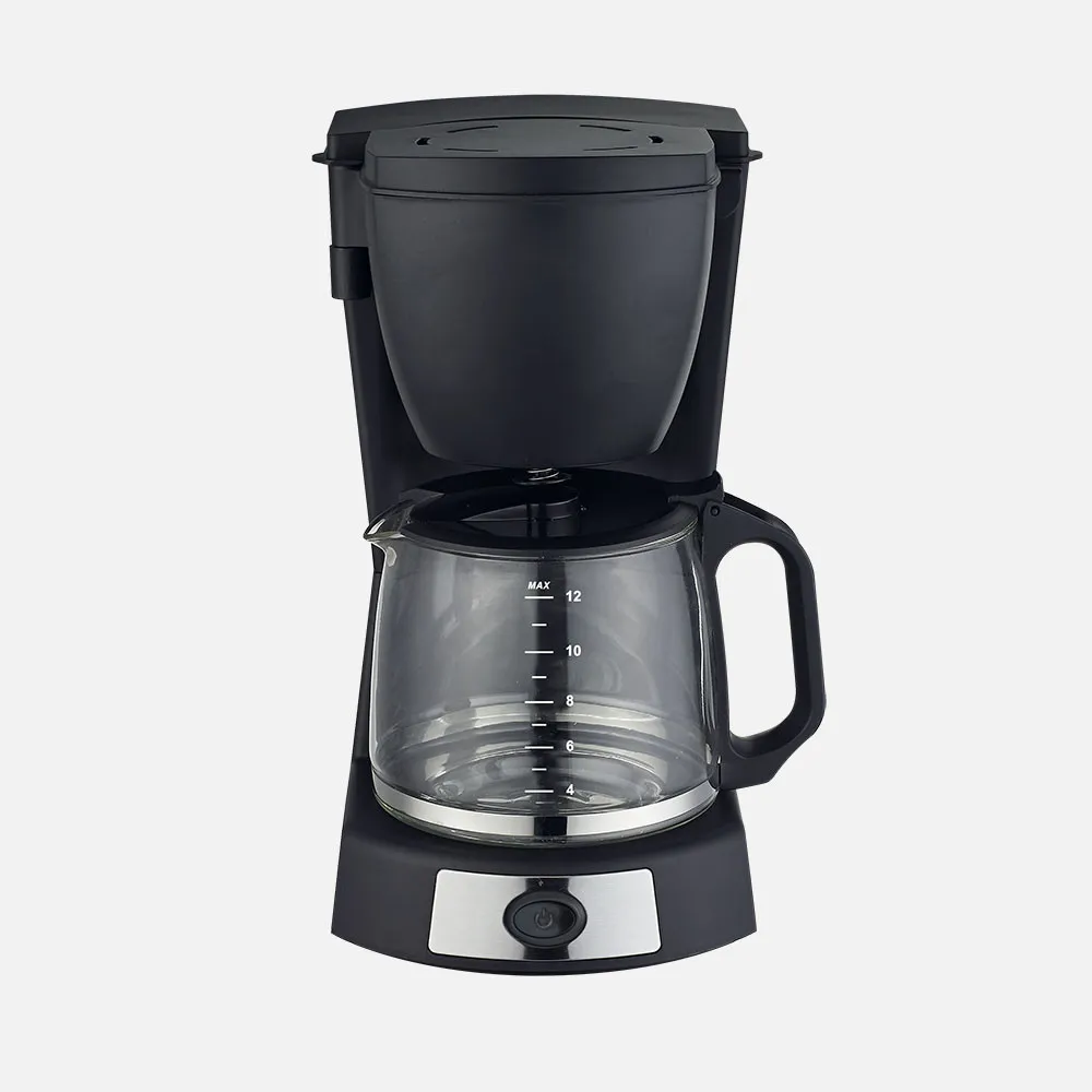 Cafetera De Goteo Valkiria 12taz Neg 680w Fil.perm Jarra Cristal 1,2l Placa Calorif.