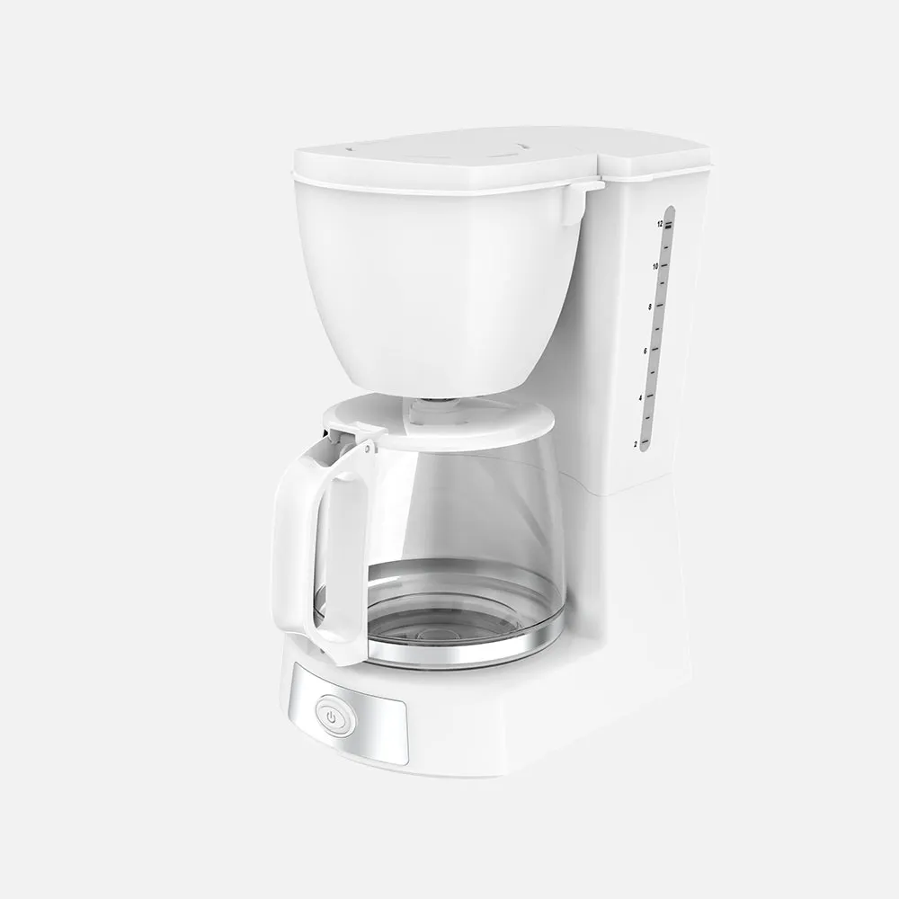 272613061 - Coffee maker Of Dribble Valkiria 12cups White 680w Permanent Filter Jug Glass 1,2l Plate Calorif. 29x18x22cm