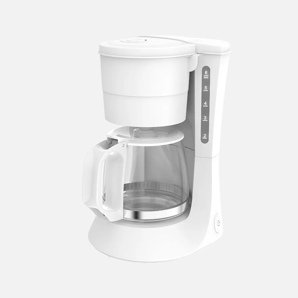 272413061 - Coffee maker Of Dribble Xena 6cups White 600w Permanent Filter Jug Glass 0,6l Plate Calorif. 26x16x22cm