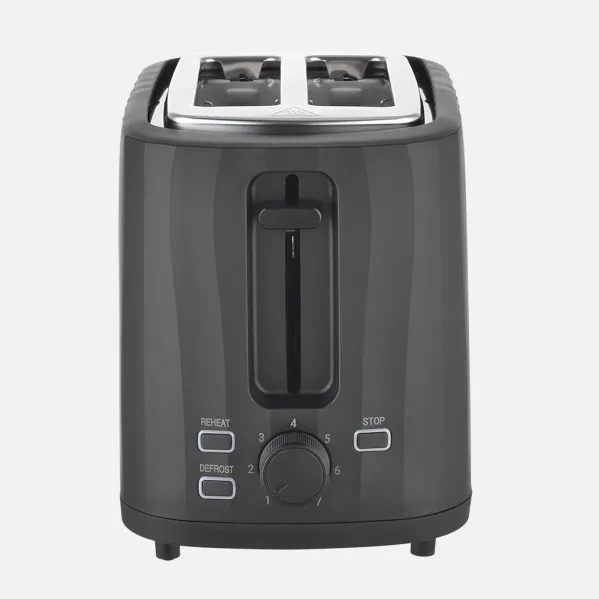 Tostador Pan Ficus 930w Negro 7niv.tostado Descongelacion Apag.autom.2reb 2ranuras Recogemigas 19x26x15,5cm