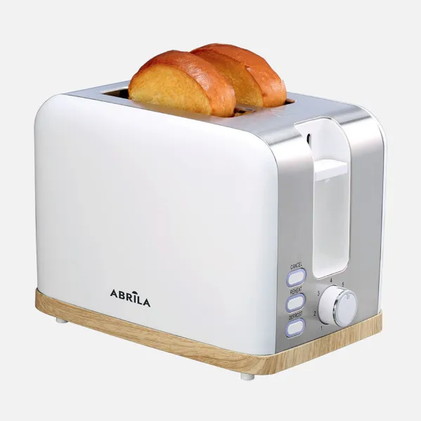 Toaster Thaler 930w White/Beech/Silver 7 toasting levels, defrost, auto shut-off, 2 slices, 2 slots, crumb tray 19x26,5x17,5cm